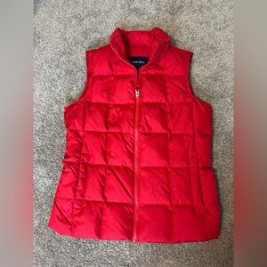 Lands' End Women's Vibrant Red Quilted Vest size small (6-8)